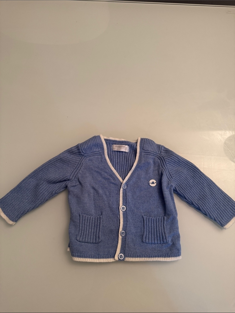 Mayoral Blue Baby Knit Cardigan